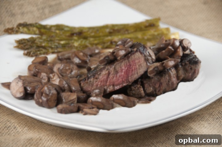Easy Filet Mignon with Truffled Mushroom Ragout is perfect for date night at home or Valentine's day dinner.