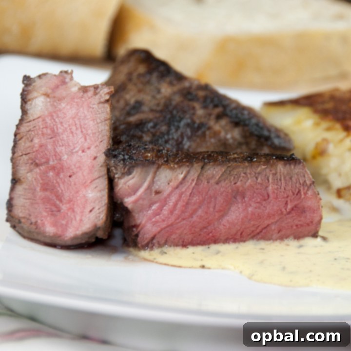Perfect Filet Mignon with Blender Bearnaise Sauce for two is great, simple recipe for a special occasion dinner and is sure to impress!