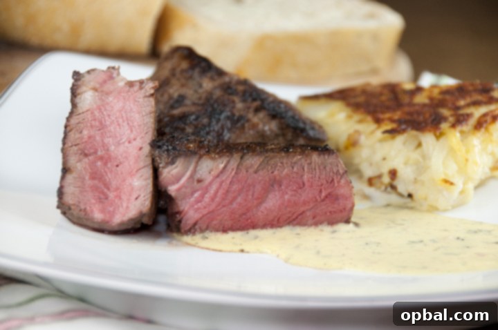 Beef Tenderloin, also known as Filet Mignon, with Blender Bearnaise Sauce recipe for a homemade restaurant quality dinner.