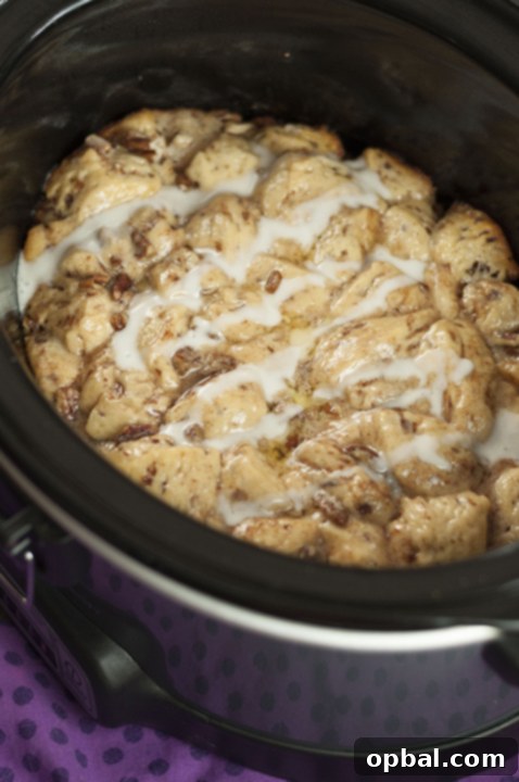 Overnight Cinnamon Bun French Toast Casserole 2 Simple Crock Pot Cinnamon Bun French Toast is a delicious, easy holiday brunch recipe. Perfect for Christmas morning or any special occasion, offering gourmet cinnamon roll flavors without the hard work.