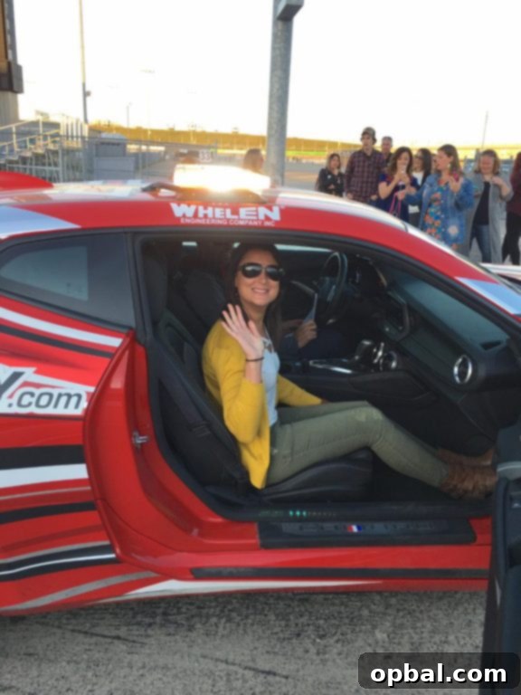 Grandma's Classic Creamed Corn Bake 11 Posing at the Iowa Speedway, ready for an exciting ride in a real racecar.