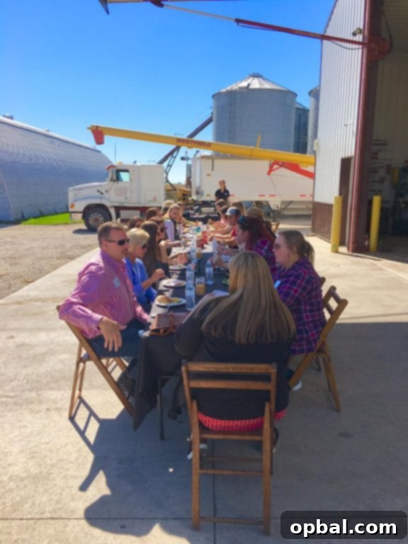Grandma's Classic Creamed Corn Bake 6 A delicious farm-fresh lunch being enjoyed outdoors on Blair Farm in Dayton, Iowa.