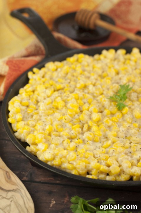 Velvety Honey Butter Skillet Corn 4 Versatile Honey Butter Creamy Skillet Corn, perfect for any dinner, holiday or weeknight