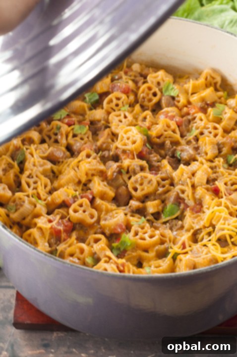 Ultimate Skillet Chili Mac 4 Delicious One-Pot Chili Mac and Cheese with a cheesy topping and fresh parsley garnish, ready in 25 minutes for a quick family dinner.
