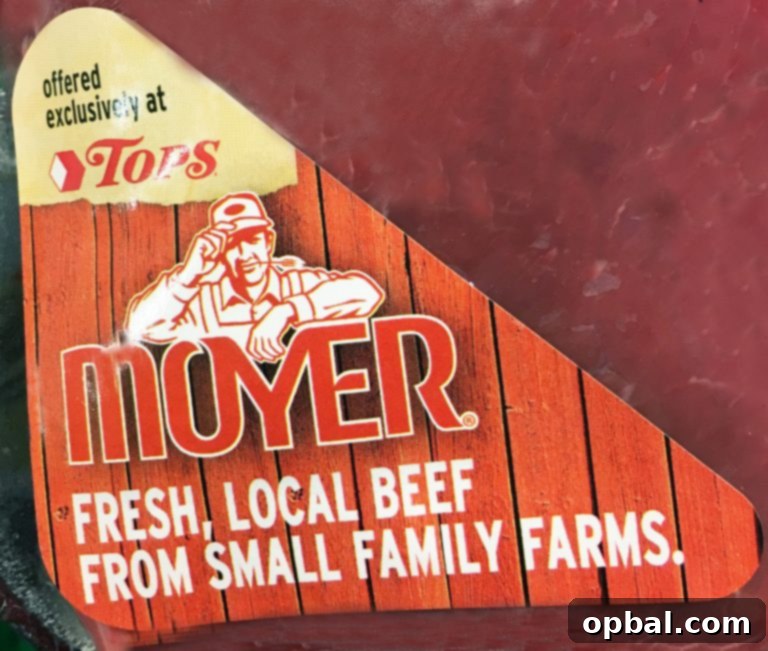 How to identify Moyer Beef at the butcher counter, not all Moyer Beef is labeled, so ask your butcher what is Moyer brand if it’s not already labeled like this one is.