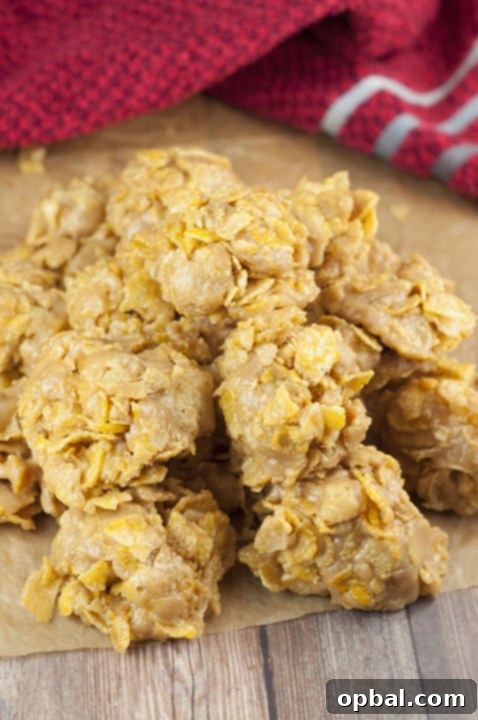 You only need 5 ingredients for this No-Bake Grandma's Peanut Butter Corn Flake Clusters recipe that is perfect for Christmas dessert! They are easy to make and quite addictive!