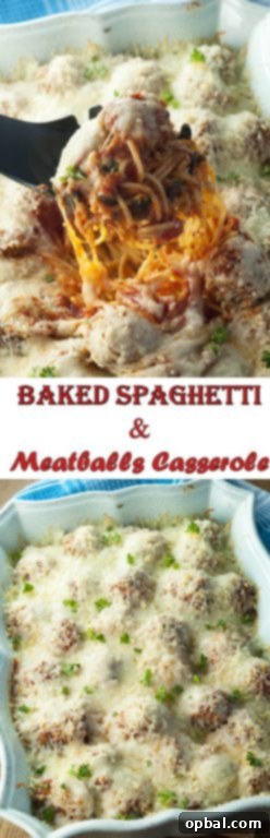 Ultimate Spaghetti and Meatball Bake 9 Italian Baked Spaghetti and Meatballs Casserole is a delicious change from your everyday pasta and sauce. This will be a new family favorite comfort food recipe and great for a holiday dinner!
