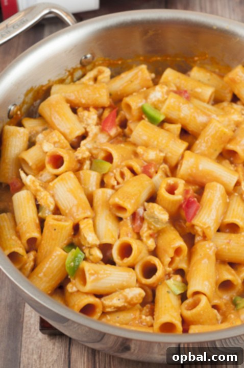 Signature Spicy Chicken Riggies 2 This Spicy Chicken Riggies recipe is one of my favorite Italian pasta dishes with the perfect amount of kick to it in a creamy tomato sauce. The whole family will love this!