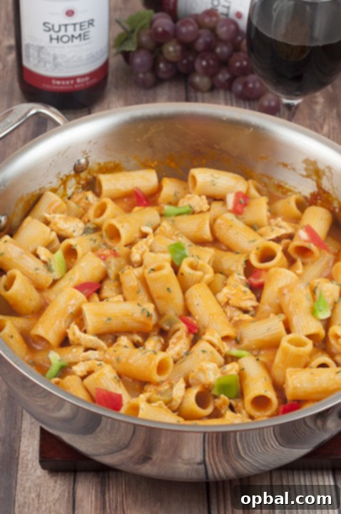 Signature Spicy Chicken Riggies 3 This easy Spicy Chicken Riggies recipe is one of my favorite Italian pasta dishes with the perfect amount of kick to it in a creamy tomato sauce. The whole family will love this!