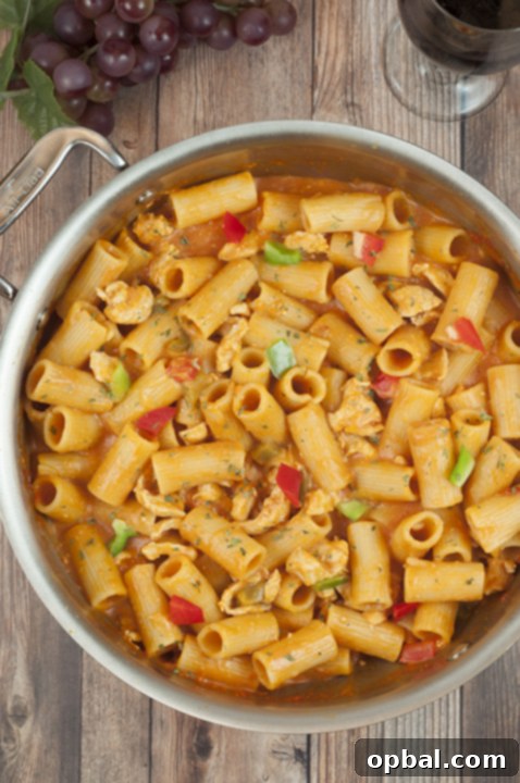 Signature Spicy Chicken Riggies 7 This simple Spicy Chicken Riggies recipe is one of my favorite Italian pasta dishes with the perfect amount of kick to it in a creamy tomato sauce. The whole family will love this for a weeknight meal or special occasion!