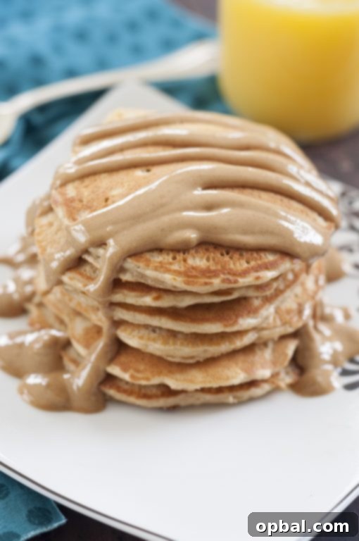 Classic Peanut Butter Pancakes and a Major Update 2 Old-Fashioned Peanut Butter Pancakes with warm melted sauce, light and fluffy texture, perfect for breakfast