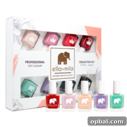 Thoughtful Presents for Moms-to-Be 8 Ella Mila Vegan Nail Polish for pregnancy - cruelty-free.