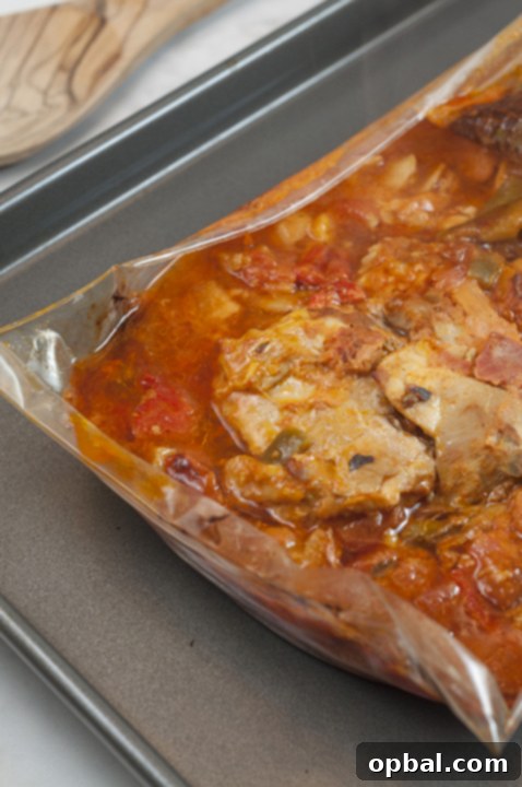 Rustic Hunter's Chicken 7 Taking the Chicken Cacciatore out of the oven.