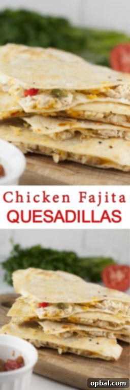 Cheesy Fajita Chicken Wraps 4 Quick Chicken Fajita Quesadillas are the perfect weeknight meal recipe and great for Mexican food night! They're so easy to make right at home and you'll love this variation of the traditional authentic quesadilla.