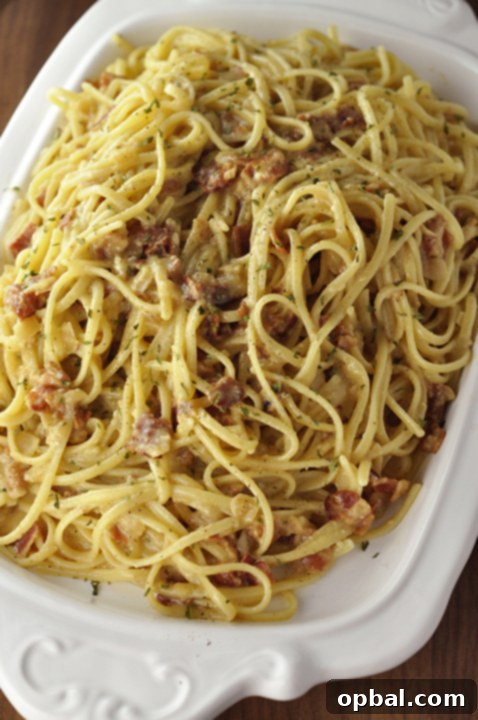 Genuine Roman Carbonara 3 Authentic Italian Pasta Carbonara recipe exactly how they make it in Rome, Italy! The eggs give it the silky, creamy texture this pasta dish is known for without all of the heavy cream.