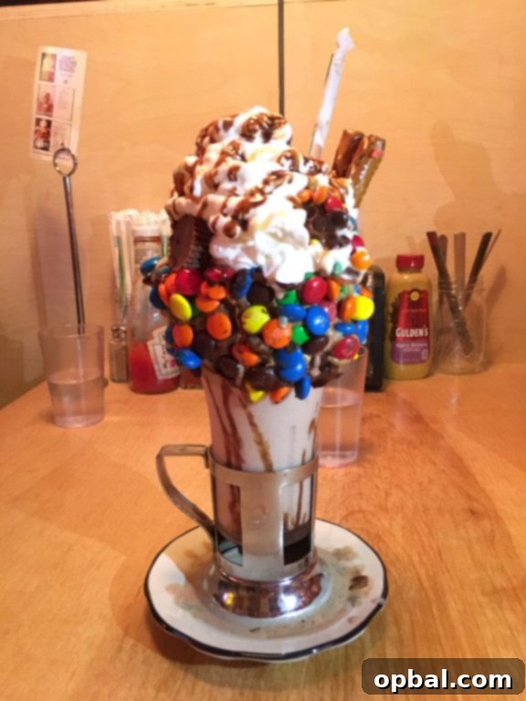 NYC Uncovered: Where to Dine and What to Experience 8 Black Tap Beer, Burger, and Milkshakes in SoHo, New York City, famous for its elaborate 'Crazyshakes'.