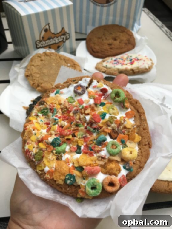 NYC Uncovered: Where to Dine and What to Experience 12 Schmackary's Bakery Specialty Cookies in NYC, known for large, unique flavors and soft, chewy texture.