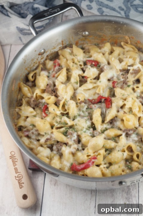 Creamy Philly Cheesesteak Pasta 2 Philly Cheesesteak Pasta: A heartwarming, cheesy comfort food dish perfect for family dinners.