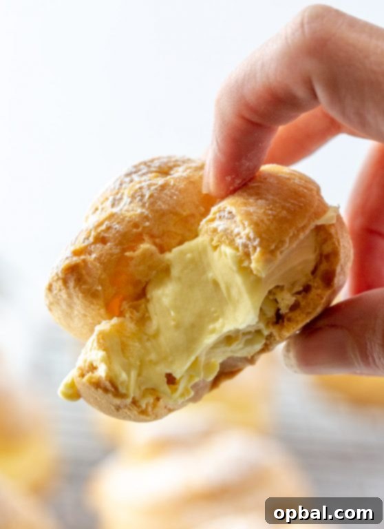 Cloud-Like Cream Puffs from Your Kitchen 6 Best Homemade Cream Puffs recipe filled with creamy vanilla pudding, ideal for holiday gatherings and special desserts.