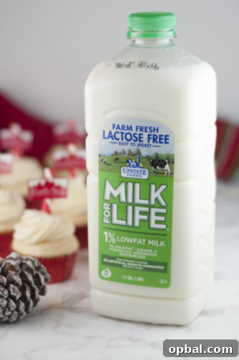 Arctic Snowflake Cupcakes 4 Upstate Farms Milk for Life Lactose Free Milk in Rochester, Syracuse, and Buffalo for baking