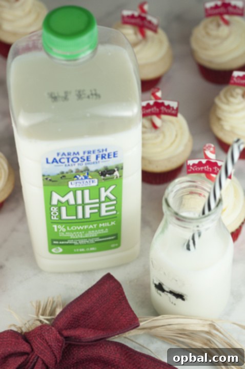 Arctic Snowflake Cupcakes 7 Brand new Upstate Farms Milk for Life Lactose Free Milk, perfect for baking holiday treats in Rochester, Syracuse, and Buffalo