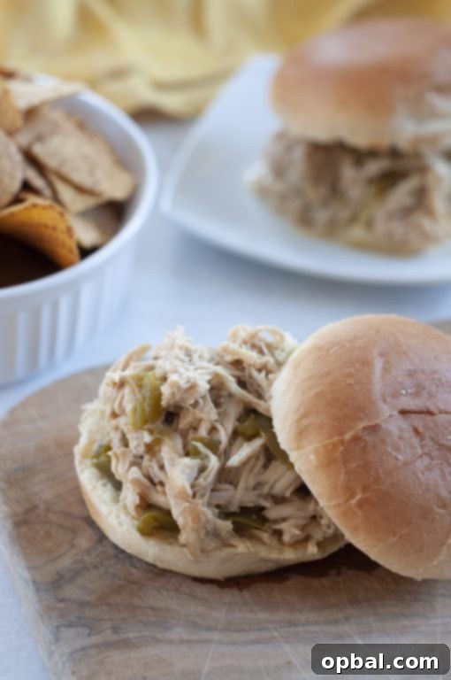Slow Cooker Philly Cheesesteak Chicken Sandwiches 4 Overhead shot of Crock Pot Pulled Cheesesteak Chicken, ready to be served on toasted buns