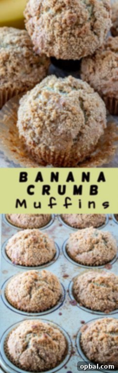A vibrant, close-up image of a single banana crumb muffin, perfect for a quick snack or a hearty breakfast.