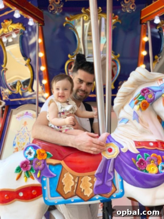 Baby on Board Your Guide to a Family Cruise 12 Boardwalk carousel on board Royal Caribbean Symphony of the Seas cruise.
