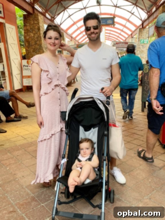 Baby on Board Your Guide to a Family Cruise 22 Walking around Honduras during Royal Caribbean Symphony of the Seas Caribbean cruise.