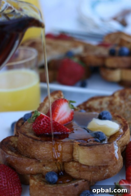 Perfect French Toast Recipe 2 How to make french toast and pouring syrup on homemade french toast.