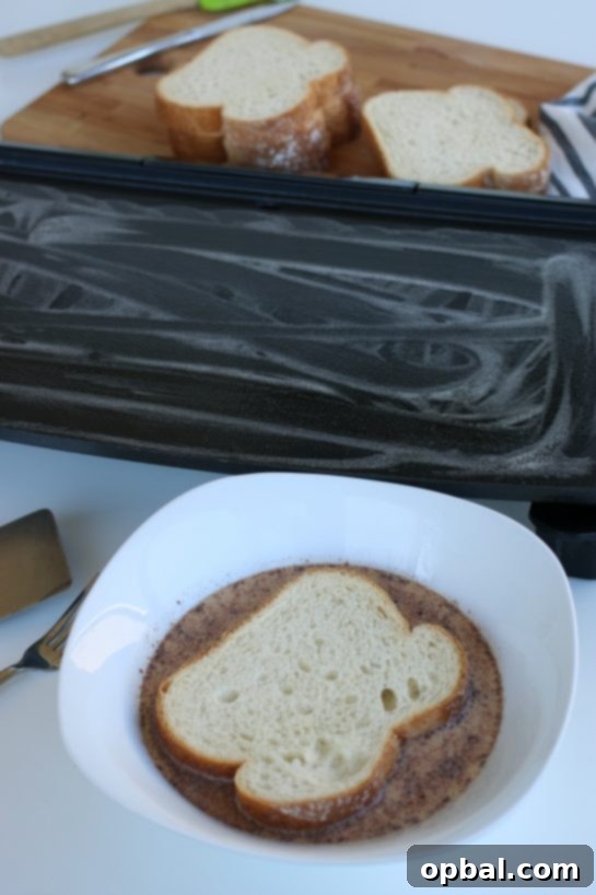 Perfect French Toast Recipe 5 Griddle buttered and thick bread in batter to make french toast.