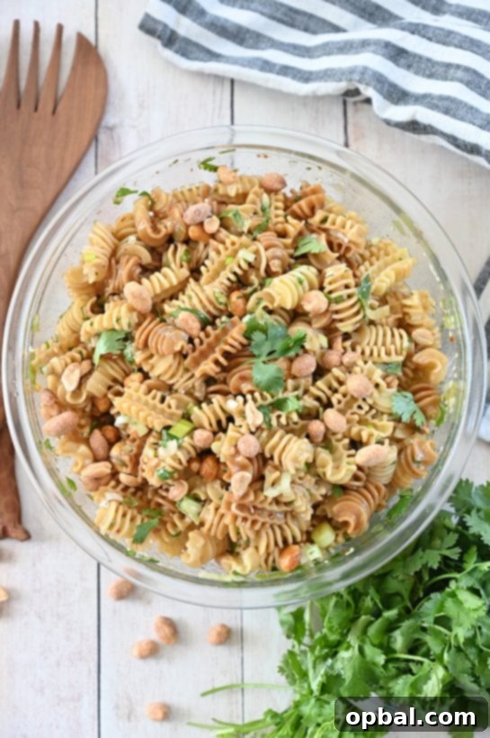 Amazing Sesame Pasta Salad with a homemade Asian dressing