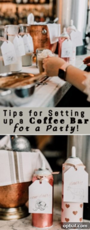 How to Build an Epic Party Coffee Bar 7 My simple Tips for Setting up a Coffee Bar for your next Party! Invite a few friends over and host a casual coffee bar party right at home or set it up for a large party!