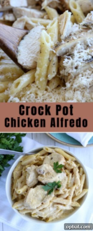 Slow Cooker Creamy Chicken Alfredo 14 Crock Pot Chicken Alfredo is an easy crock pot recipe and Italian pasta recipe with a homemade sauce that really shines! Classic comfort food that tastes like restaurant quality, but better!