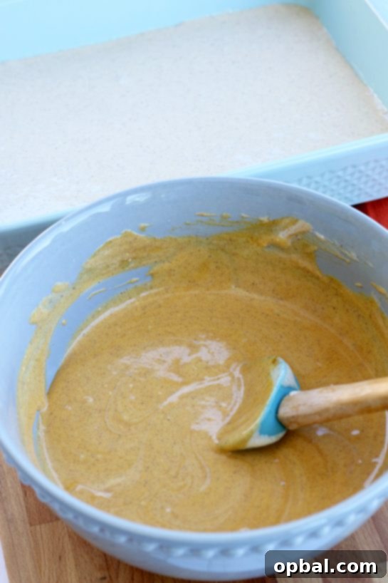 Pumpkin Spice Cheesecake Bars 8 Pumpkin puree, ground nutmeg, and pumpkin pie spice thoroughly mixed together to create a rich and flavorful pumpkin cheesecake batter.