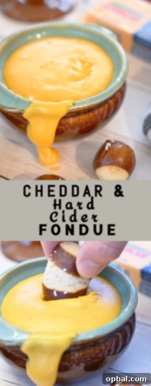 Tangy Hard Cider Cheddar Fondue 8 Cheddar Hard Cider Fondue recipe, an easy and delicious party appetizer for game day or intimate dinners. Choose your favorite selection of dippers for this irresistible dish!