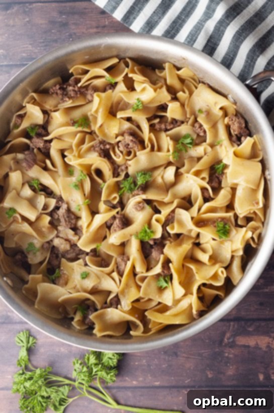 Quick and Creamy Turkey Stroganoff 2 Creamy Ground Turkey Stroganoff, quick and easy with homemade sauce, no mushroom soup.
