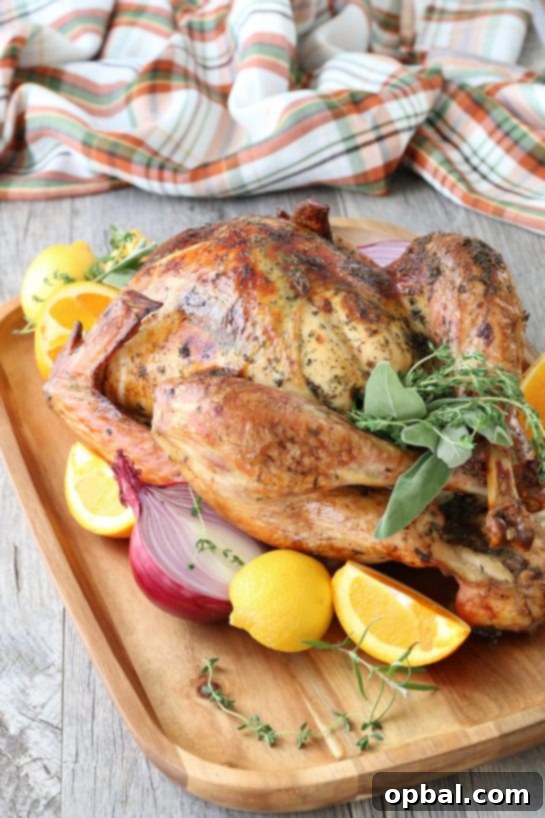 The Ultimate Guide to Brining a Juicy Turkey 2 A perfectly roasted, golden-brown turkey, showcasing the delicious results of effective brining.