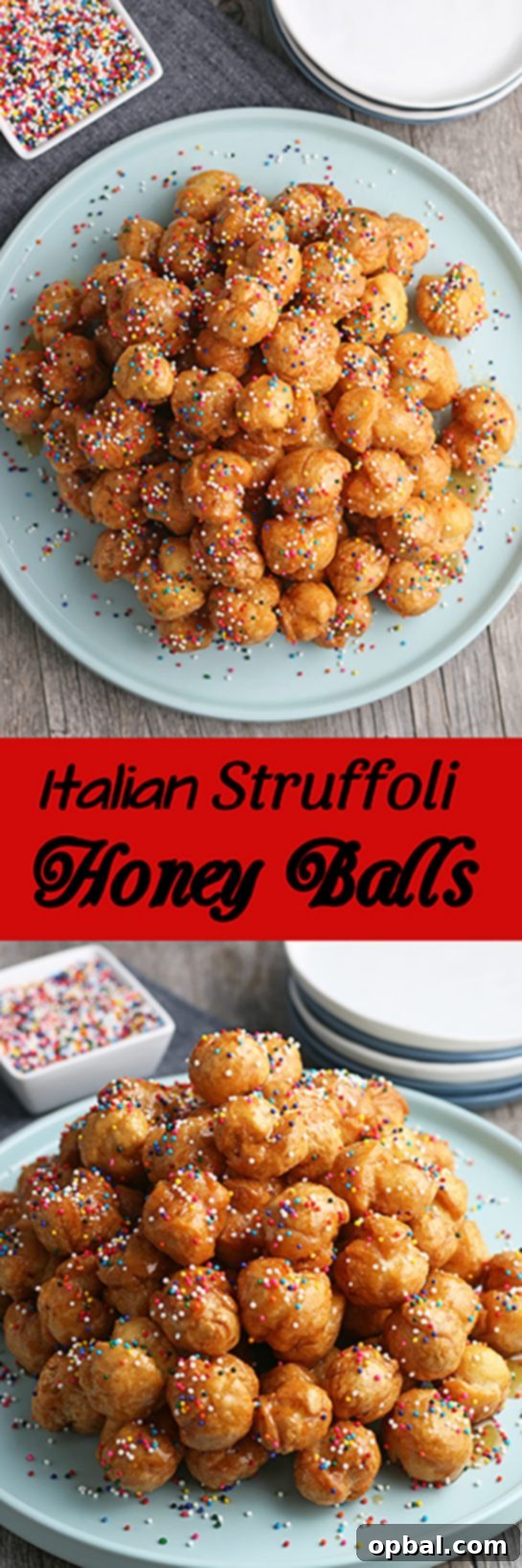 Golden Struffoli: Italian Honey Delights 14 My struffoli recipe is a tasty holiday dessert! Struffoli are Italian honey balls, small crunchy balls of dough mixed with honey and candy toppings. Check out how easy it is to make this classic dessert recipe.
