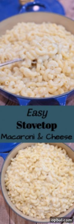 Simple Skillet Macaroni and Cheese 8 A generous portion of hot, creamy Stovetop Macaroni & Cheese with a spoon