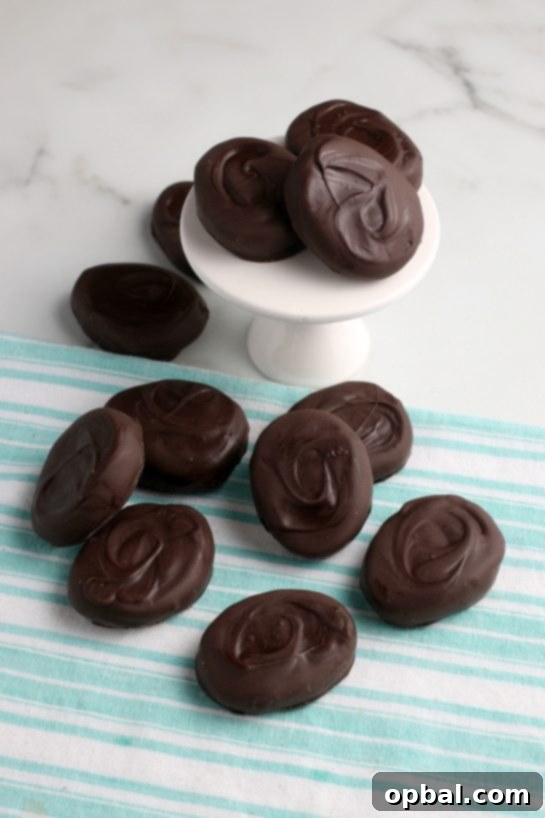Decadent Chocolate Peanut Butter Eggs 13 Another enticing view of the scrumptious peanut butter eggs, perfectly crafted and ready to be shared or enjoyed solo.