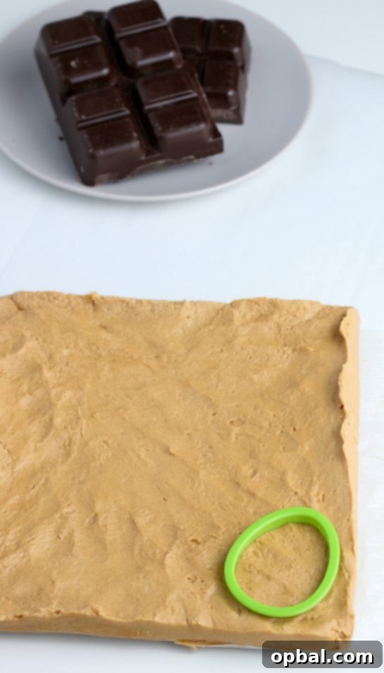 Decadent Chocolate Peanut Butter Eggs 10 Showcasing the versatility of the recipe, various cookie cutter shapes can be used, though these specific ones are perfect for making classic Easter peanut butter eggs.