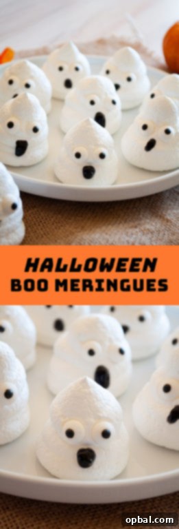 Spook-tacular Meringue Bites 12 Single Halloween Boo Meringue ghost, crisp and sweet.