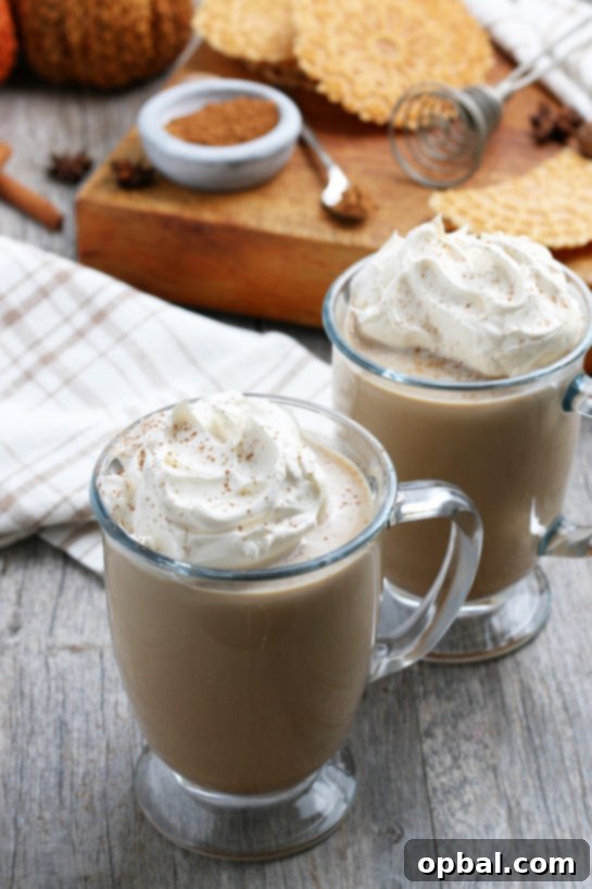 This Homemade Pumpkin Spice Latte recipe is a coffee drink made with a mix of traditional autumn spice flavors. The combination of coffee with baking spices like cinnamon is an excellent cool-weather drink!