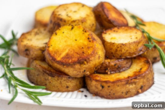 Velvet Roasted Potatoes 14 Individual serving of melting potatoes plated and ready to enjoy.