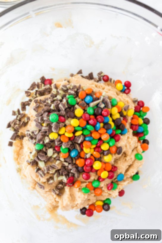 Decadent Dough Bites 10 Adding colorful candy mix-ins to the edible cookie dough for extra flavor and appeal