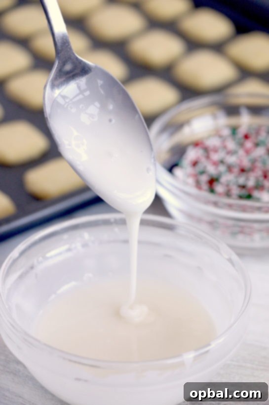 Merry Little Sugar Cookies 11 Making the icing for the Christmas Sugar Cookie Bites recipe