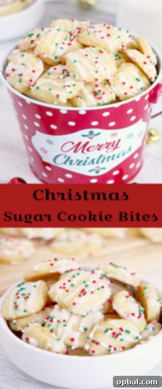 Merry Little Sugar Cookies 18 Quick and Easy Bite-size soft and buttery Christmas Christmas Sugar Cookie Bites are one of my favorite Christmas desserts and a unique take on the classic frosted sugar cookie!