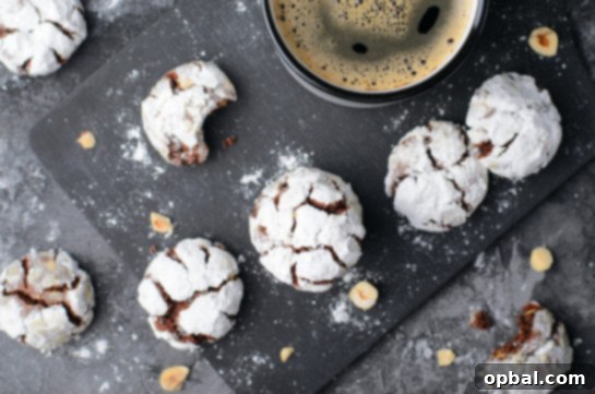Classic, traditional Chocolate Hazelnut Crinkle Cookies recipe are rich, chewy cookies with hazelnuts, cocoa, and chocolate. They are irresistible cookies for Christmas and only a few easy steps to make!