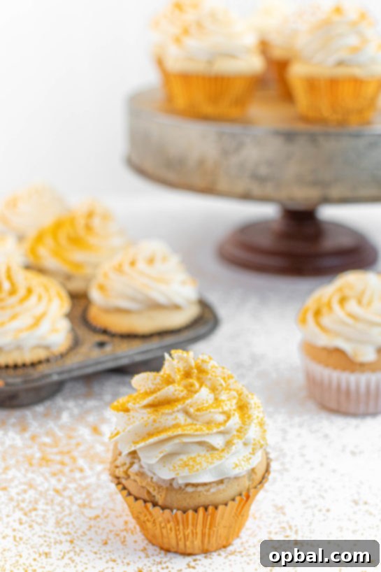 New Years Eve Bubbly Cupcakes 15 The finished Champagne Cupcakes recipe